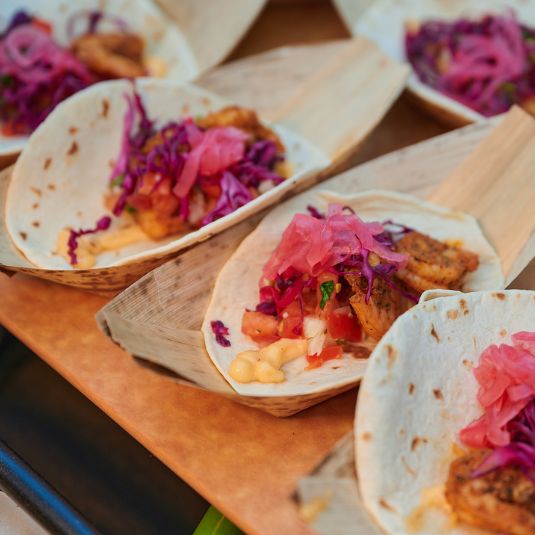 Close up image of tacos.