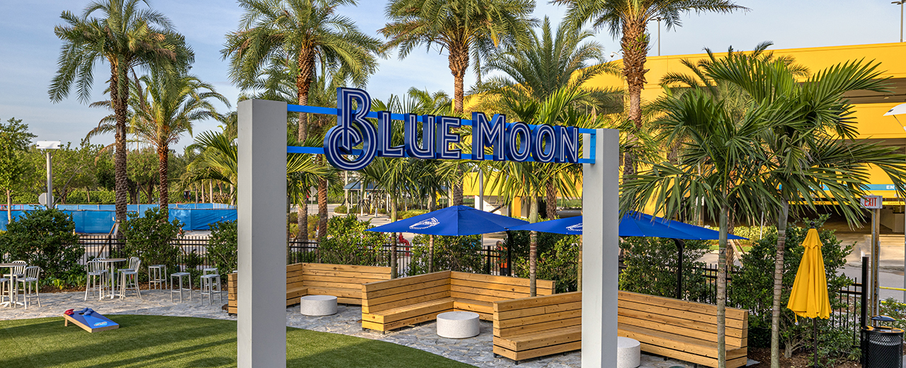 Image of Blue Moon Garden Bar sign.